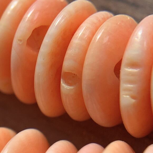 Signed Jay King DTR Melon Shell Heishi Sterling Silver Necklace Vintage 20" - Picture 16 of 16